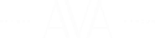 Logotipo de AVA Resort Cancún - Blanco